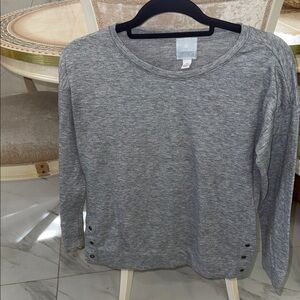 Sunday Heather Gray Long Sleeve Women's Top